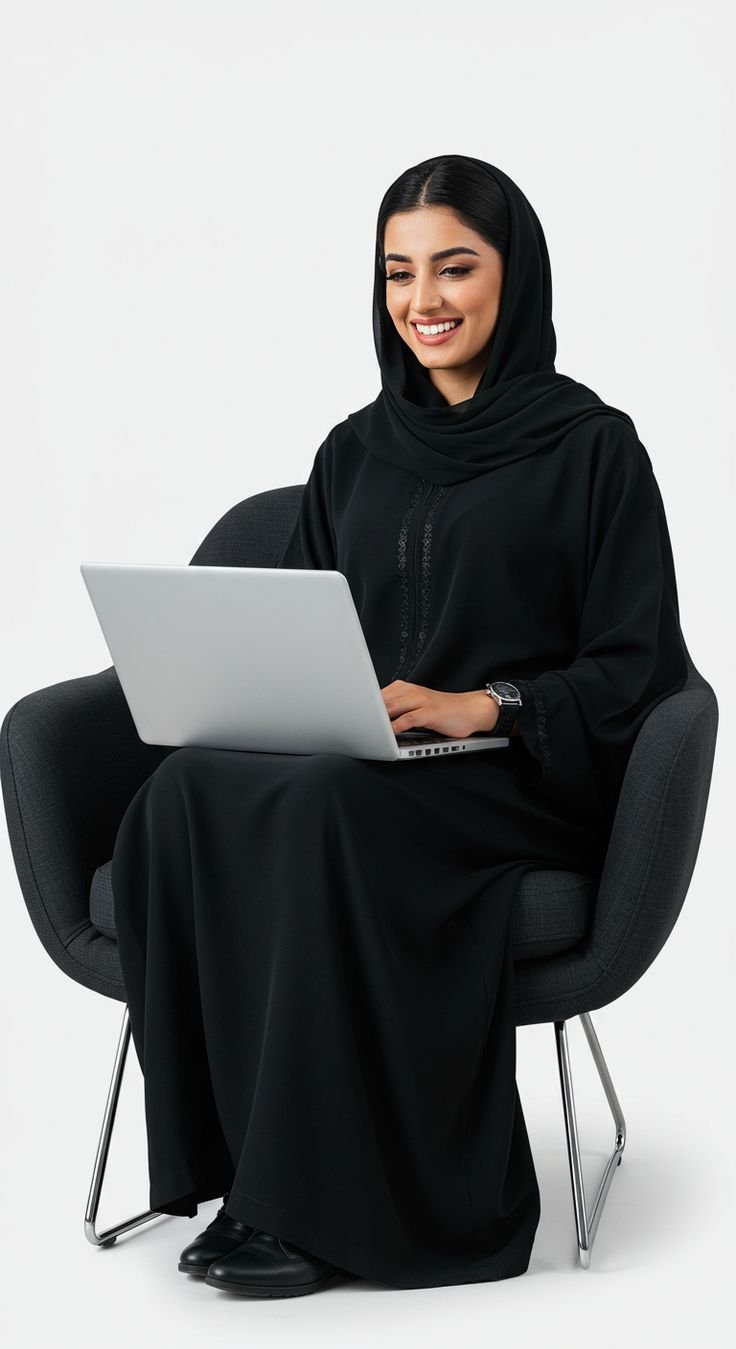 A student studying remotely with Tuwaiq Educational Consulting